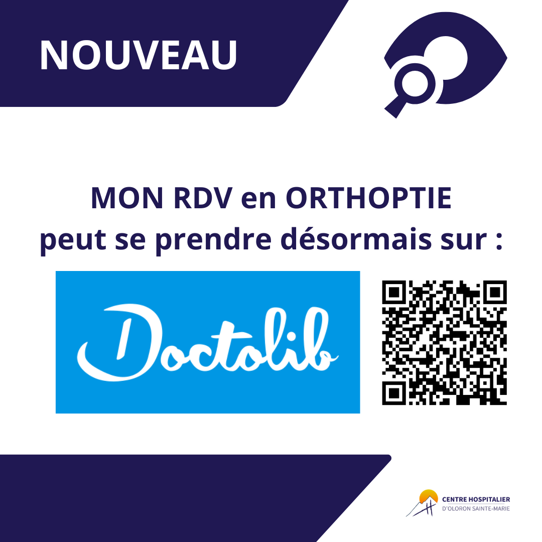 La prise de rendez-vous pour des consultations en orthoptie peut désormais se faire sur DOCTOLIB
