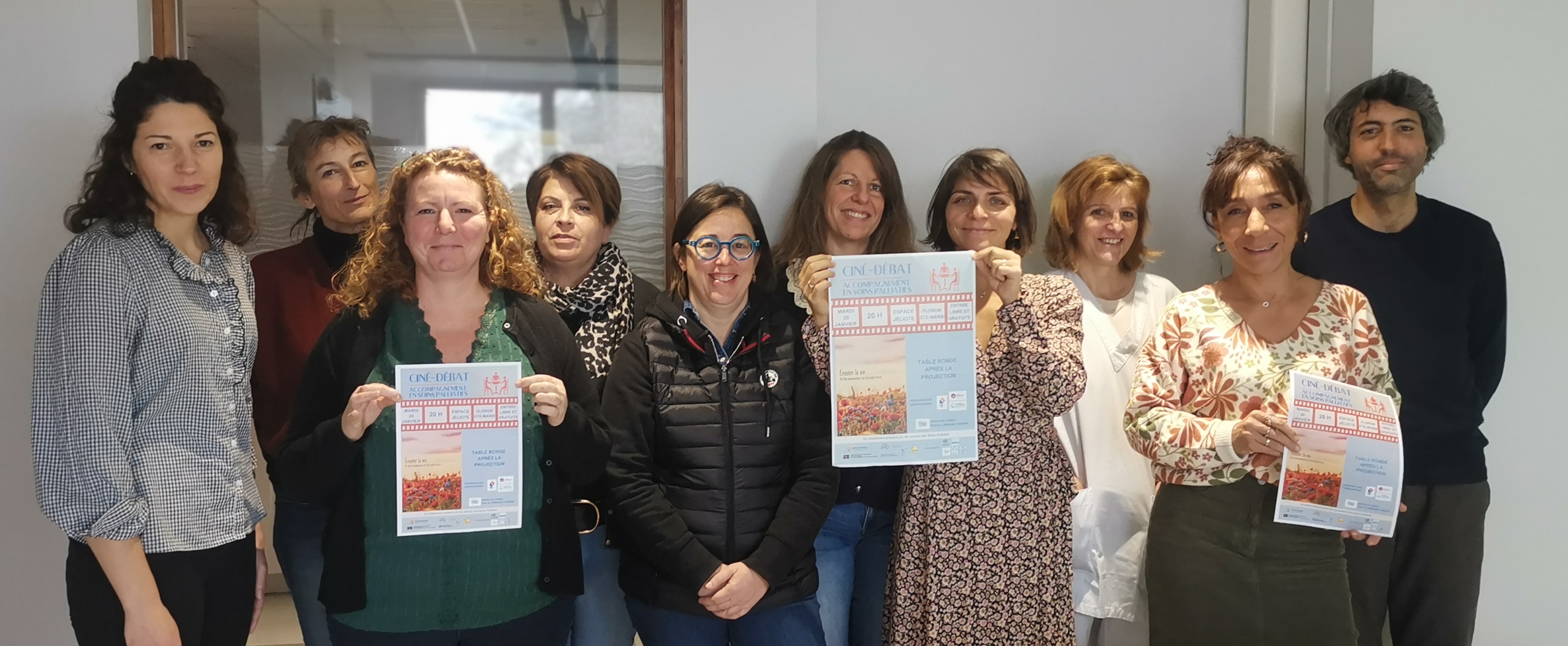 L'équipe organisatrice du ciné debat Soins PALLIATIFS du 20 janvier 2026